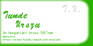 tunde urszu business card